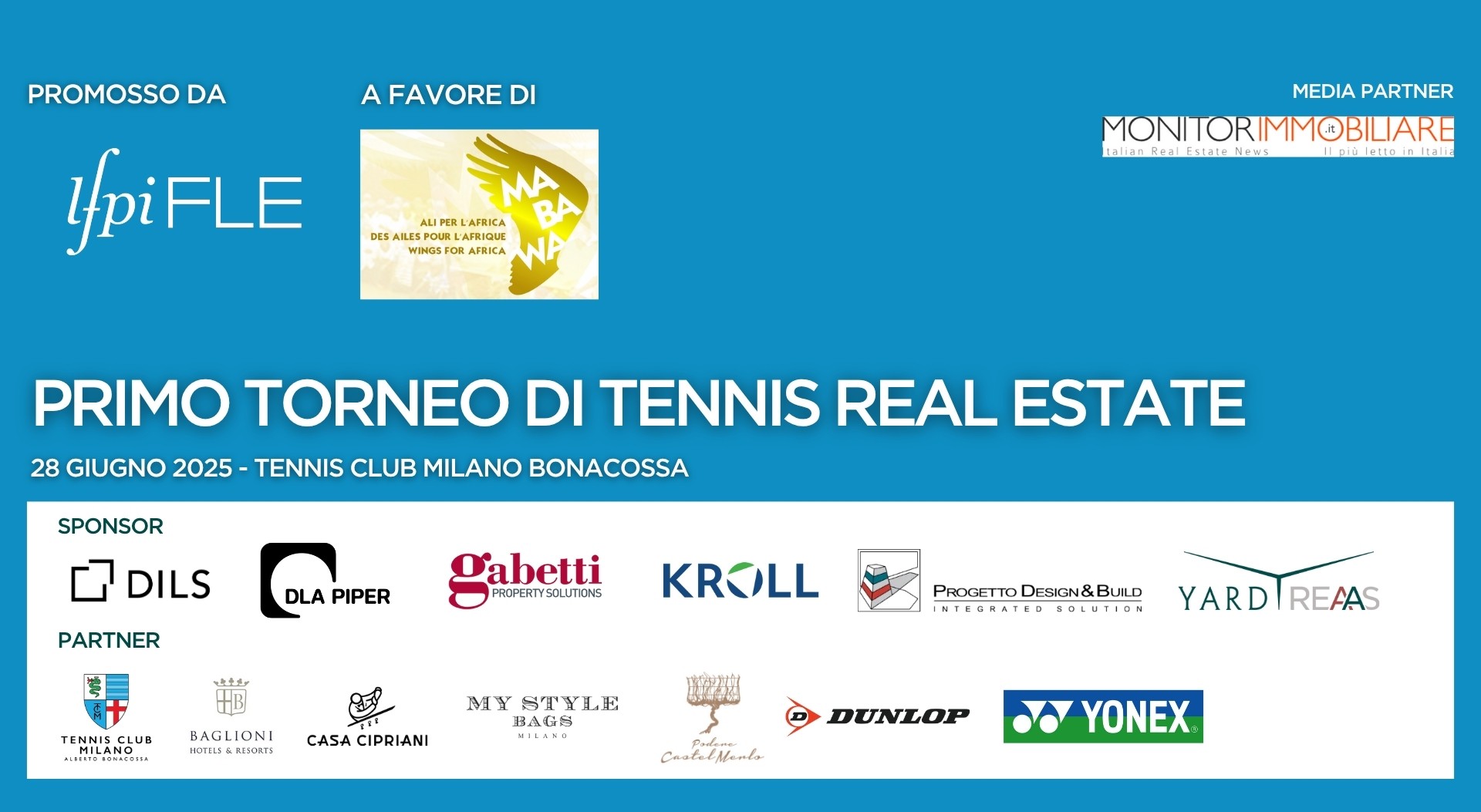 YARD REAAS scende in campo per il Primo Torneo di Tennis del Real Estate organizzato da FLE-LFPI Italia