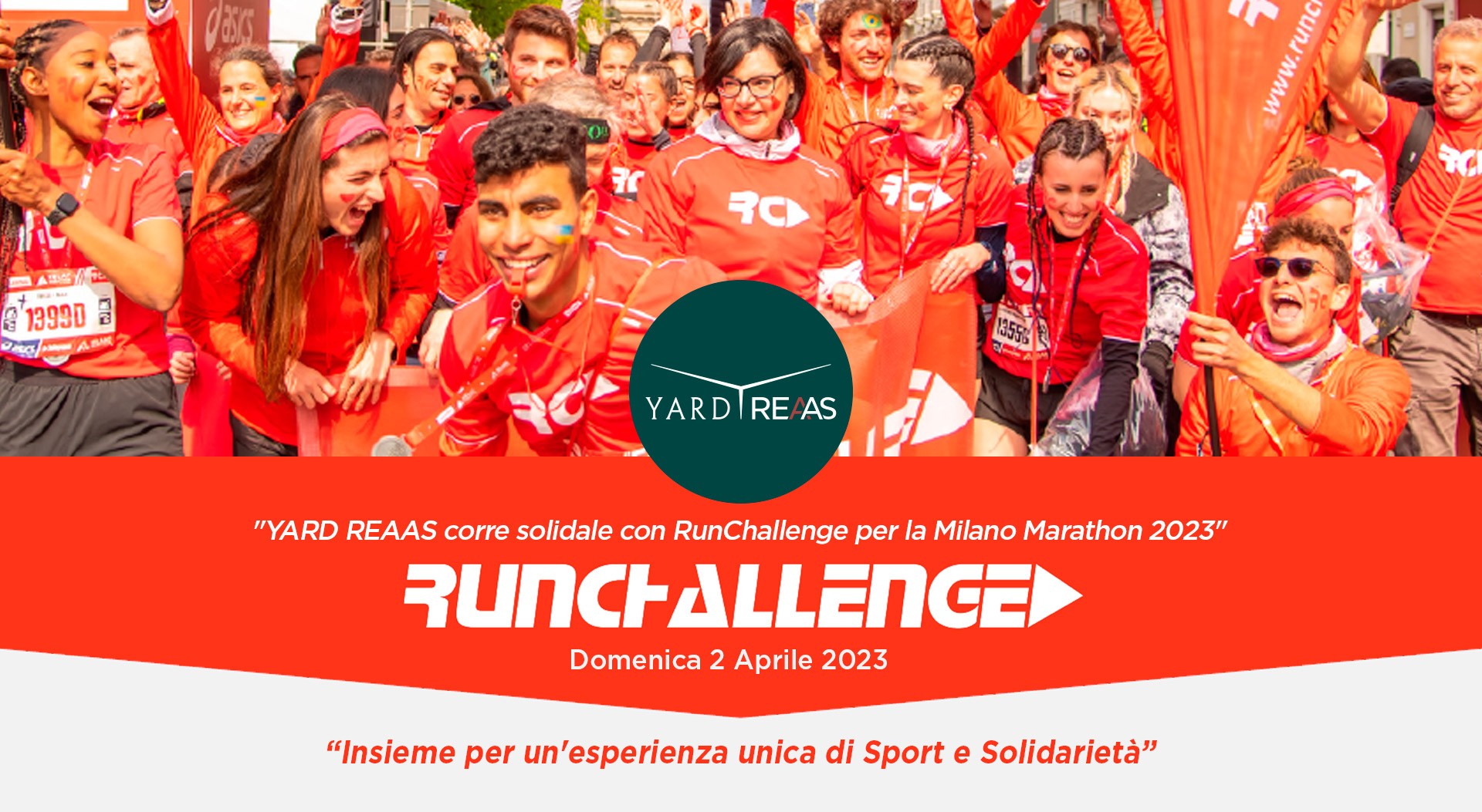 YARD REAAS corre solidale con RunChallenge alla Milano Marathon 2023